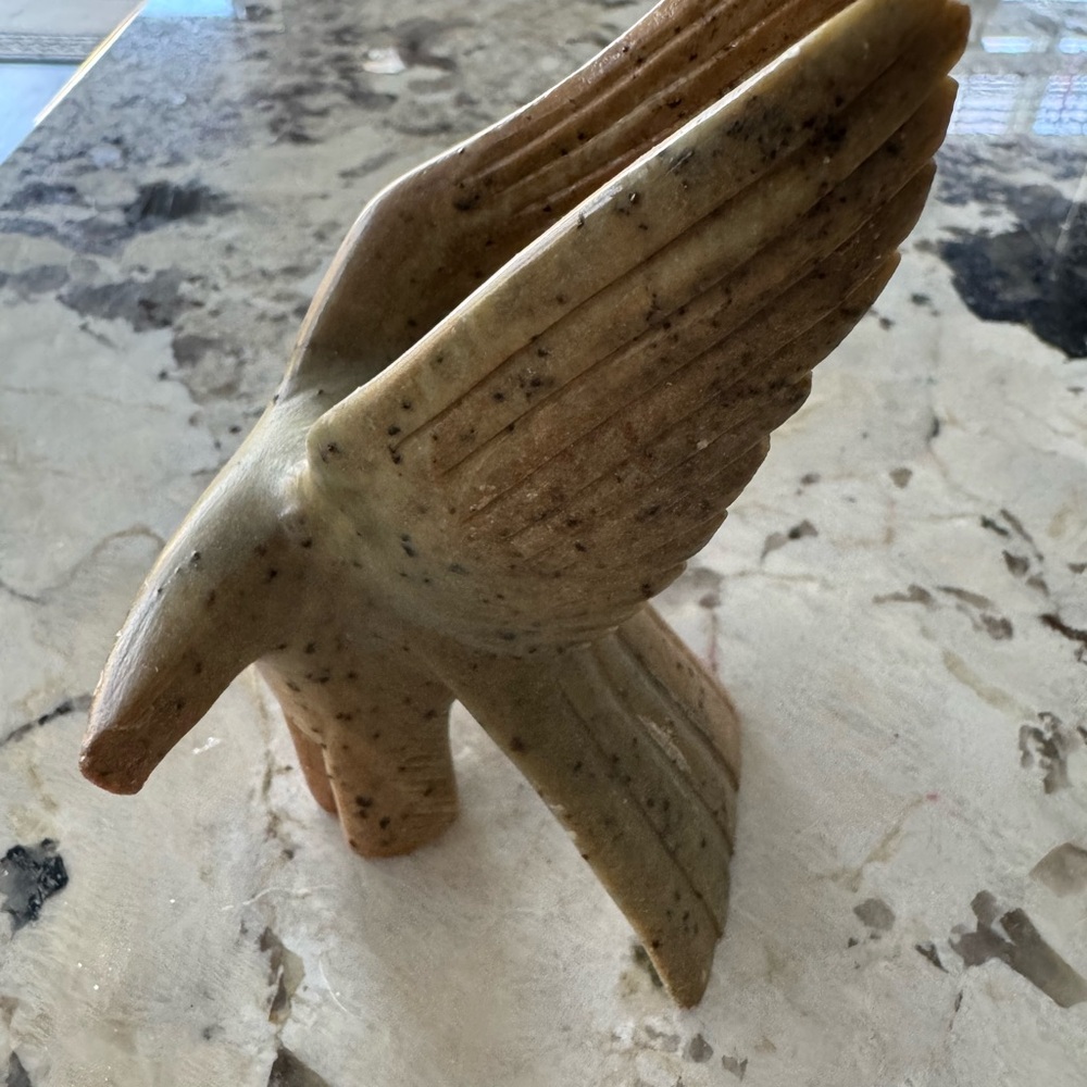 Handcrafted Soapstone Eagle by Canadian Indiginous Carver